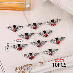 10 pcs 3D Animal Nail Charms Rhinestone Crystal Nail Art Decorations