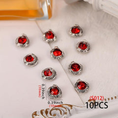 10 pcs 3D Animal Nail Charms Rhinestone Crystal Nail Art Decorations