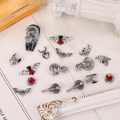 10 pcs 3D Animal Nail Charms Rhinestone Crystal Nail Art Decorations