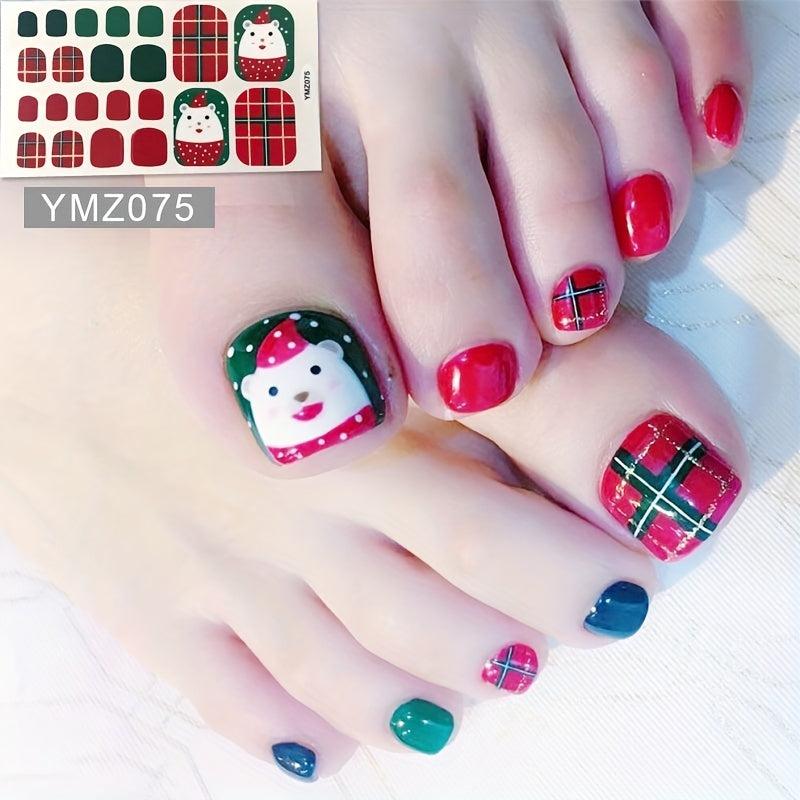 Self Adhesive Toe Nail Stickers - Full Cover Toe Nail Art Supplies