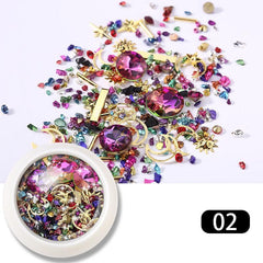 3D Crystal Diamonds Mixed Colorful Rhinestones for DIY Nail Art