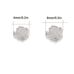 20 Pcs 3D Flowers For Nails Rose Nail Charms Resin Nail Accessory