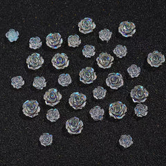 20 Pcs 3D Flowers For Nails Rose Nail Charms Resin Nail Accessory