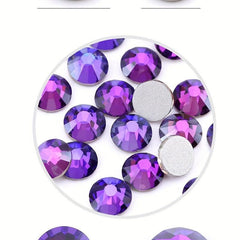 144 720pcs Purple Glass Nail Art Rhinestones Crystal Gemstones DIY Accessories