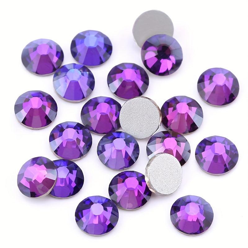144 720pcs Purple Glass Nail Art Rhinestones Crystal Gemstones DIY Accessories