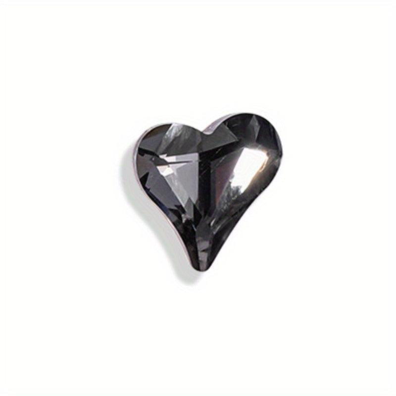 3D Heart Nail Charms Crystal Rhinestones Diamond Gems 10 Pcs