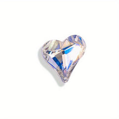3D Heart Nail Charms Crystal Rhinestones Diamond Gems 10 Pcs