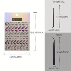 5pcs 5D Butterfly Nail Art Stickers Self Adhesive Nail Decals