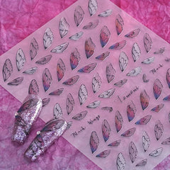 5pcs 5D Butterfly Nail Art Stickers Self Adhesive Nail Decals