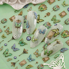 5pcs 5D Butterfly Nail Art Stickers Self Adhesive Nail Decals