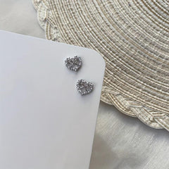 Sparkling Heart Nail Charms 3D Metal Rhinestone Jewelry for Nail Art