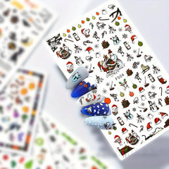 Halloween Christmas Nail Art Stickers Decals