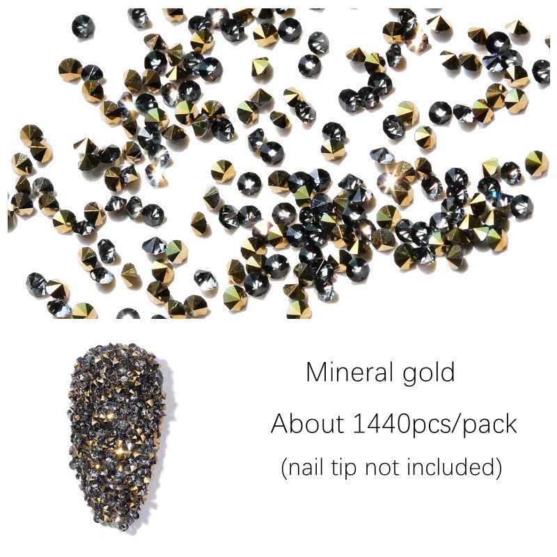 1440pcs Glitter Nail Gems Mini Rhinestones for Nail Art and Decoration