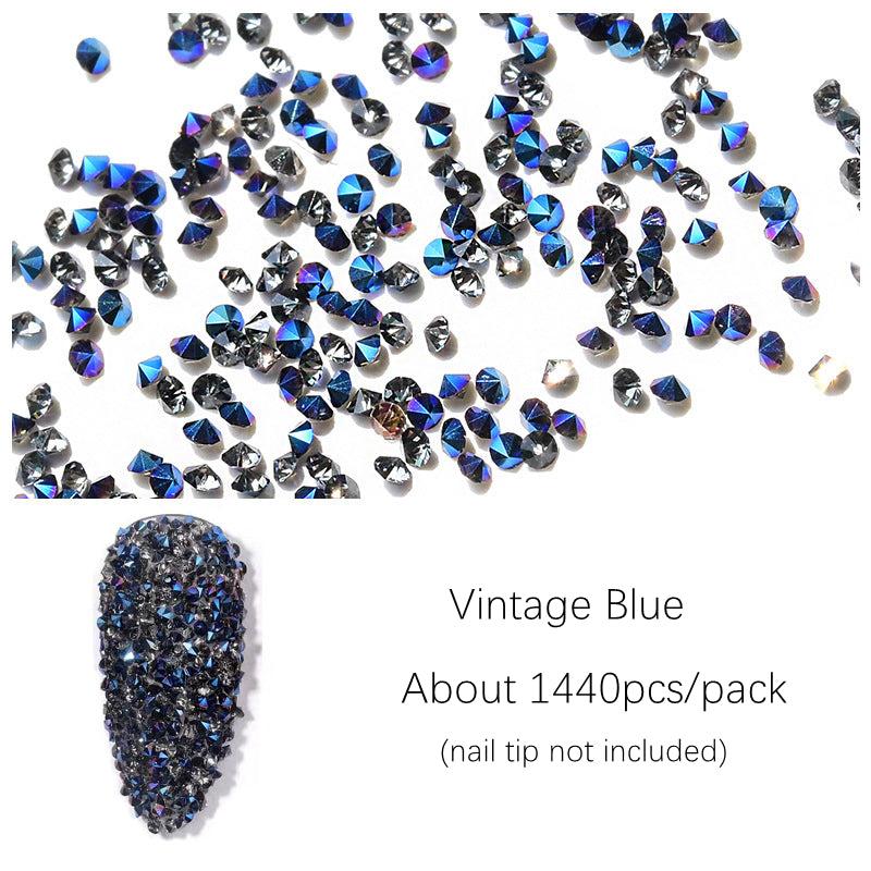 1440pcs Glitter Nail Gems Mini Rhinestones for Nail Art and Decoration