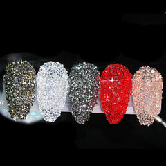 1440pcs Glitter Nail Gems Mini Rhinestones for Nail Art and Decoration