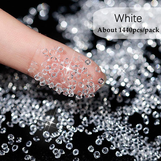1440pcs Glitter Nail Gems Mini Rhinestones for Nail Art and Decoration
