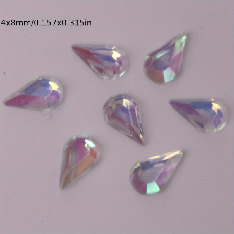 100pcs Mixed Nail Charms Aurora Resin Accessories For Acrylic Nails