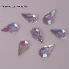 100pcs Mixed Nail Charms Aurora Resin Accessories For Acrylic Nails