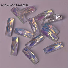 100pcs Mixed Nail Charms Aurora Resin Accessories For Acrylic Nails