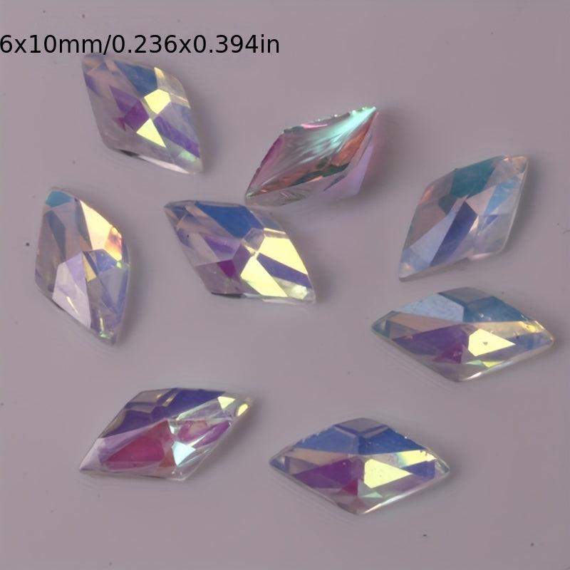 100pcs Mixed Nail Charms Aurora Resin Accessories For Acrylic Nails