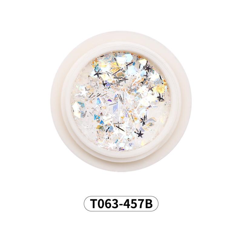 Colorful Rhombus Nail Glitter 3D Decoration Sparkling Flakes