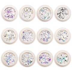 Colorful Rhombus Nail Glitter 3D Decoration Sparkling Flakes