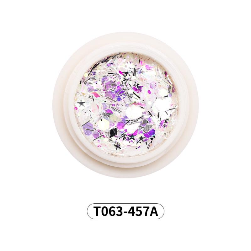 Colorful Rhombus Nail Glitter 3D Decoration Sparkling Flakes
