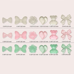 6 Grids Luminous Jelly Nail Decoration Kit