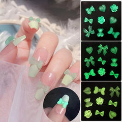 6 Grids Luminous Jelly Nail Decoration Kit