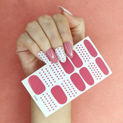 Colorful Full Cover Nail Decal Strips With Nail Art