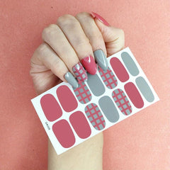 Colorful Full Cover Nail Decal Strips With Nail Art