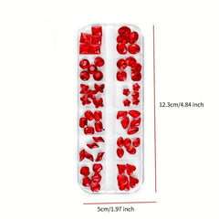 60pcs Crystal Rhinestones for Nail Art and Crafts 3D Decorations
