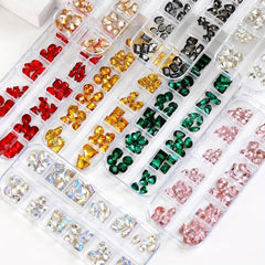 60pcs Crystal Rhinestones for Nail Art and Crafts 3D Decorations