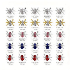 Halloween 3D Spider Nail Charms Rhinestone Nail Jewelry