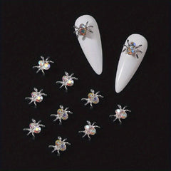 Halloween 3D Spider Nail Charms Rhinestone Nail Jewelry