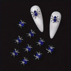 Halloween 3D Spider Nail Charms Rhinestone Nail Jewelry