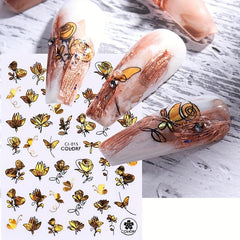 Maple Leaf Nail Art Stickers Self Adhesive Decals Thanksgiving Supplies