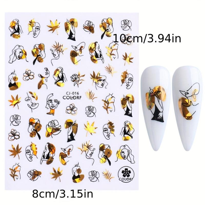 Maple Leaf Nail Art Stickers Self Adhesive Decals Thanksgiving Supplies