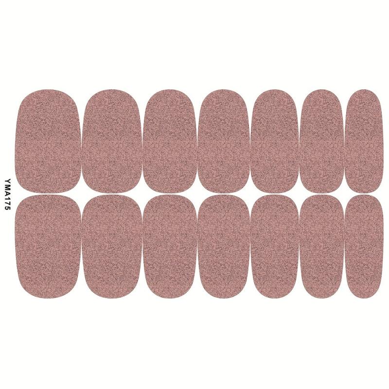 Glitter Nail Polish Strips Full Wrap Self Adhesive Gel Decals