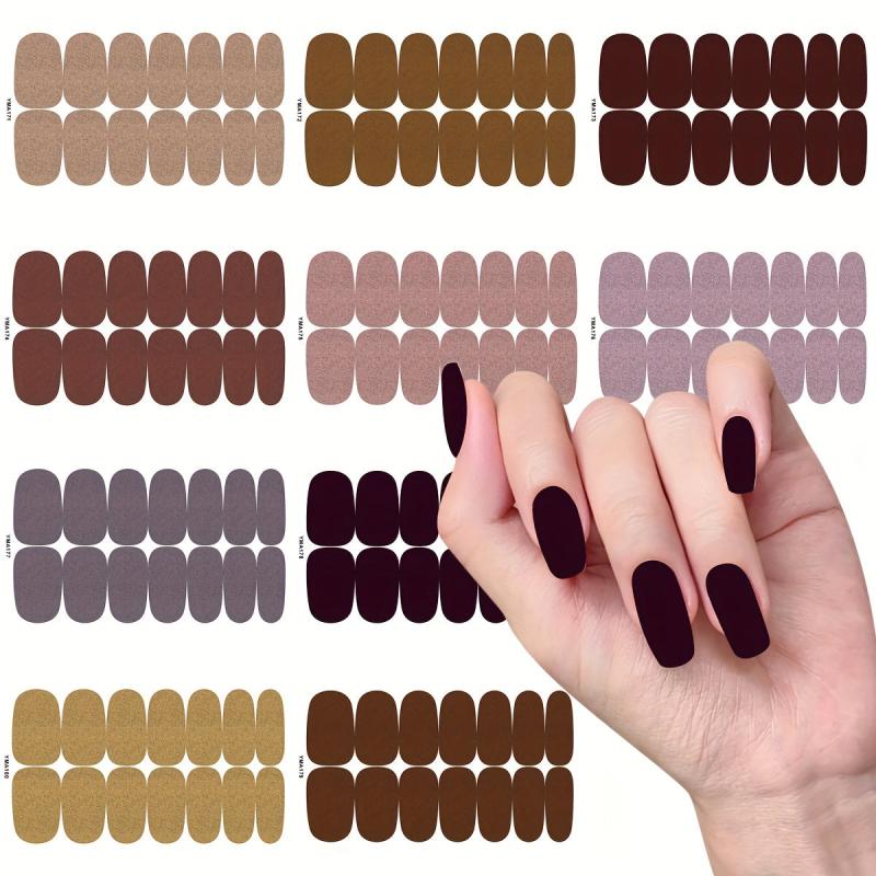 Glitter Nail Polish Strips Full Wrap Self Adhesive Gel Decals