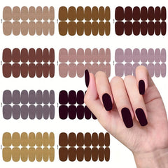 Glitter Nail Polish Strips Full Wrap Self Adhesive Gel Decals
