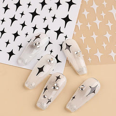 3D Star Nail Stickers Self Adhesive Decals Easy to Apply Long Lasting