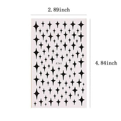 3D Star Nail Stickers Self Adhesive Decals Easy to Apply Long Lasting