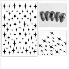 3D Star Heart Nail Stickers French Manicure DIY Nail Decorations