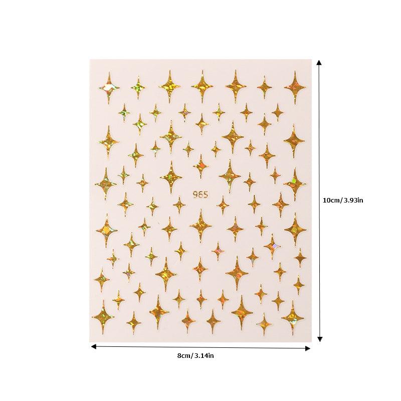 3D Star Heart Nail Stickers French Manicure DIY Nail Decorations