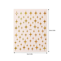 3D Star Heart Nail Stickers French Manicure DIY Nail Decorations