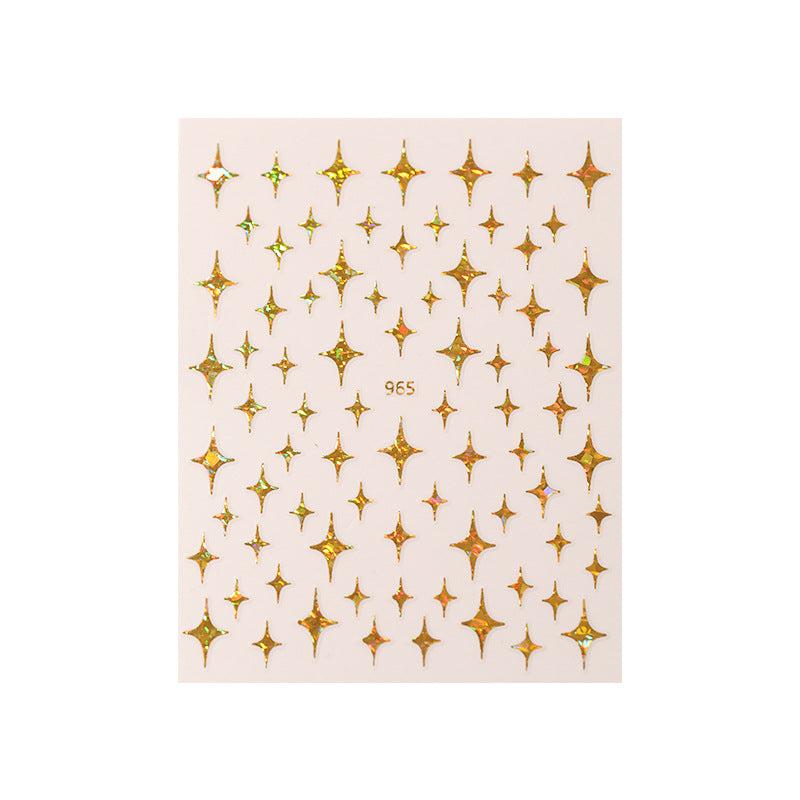 3D Star Heart Nail Stickers French Manicure DIY Nail Decorations