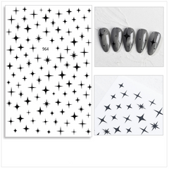 3D Star Heart Nail Stickers French Manicure DIY Nail Decorations