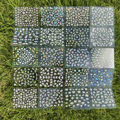 30 Sheets 3D Flower Nail Art Stickers Self Adhesive Colorful Nail Art Decals
