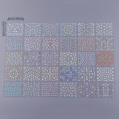 30 Sheets 3D Flower Nail Art Stickers Self Adhesive Colorful Nail Art Decals